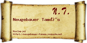 Neugebauer Tamás névjegykártya
